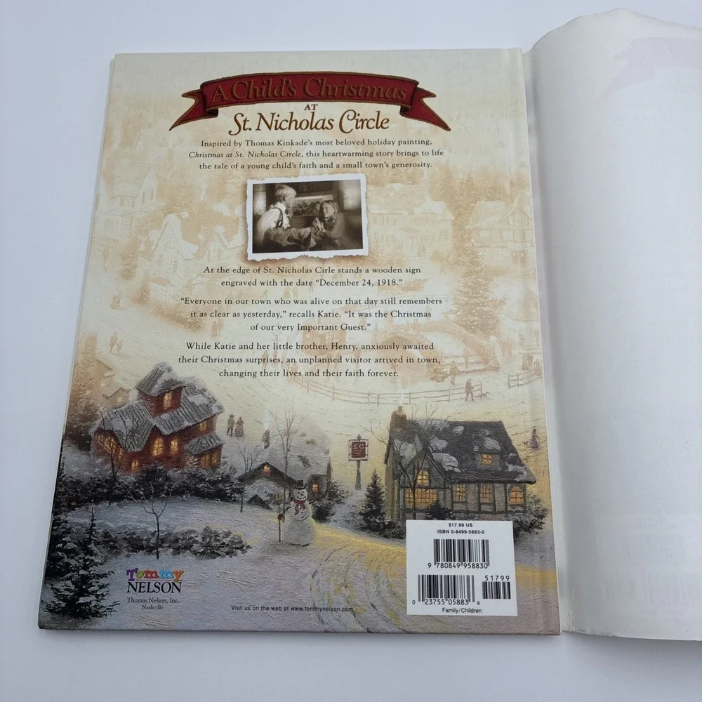 Thomas Kinkade A Childs Christmas at St Nicholas Circle Hardcover Book 1999